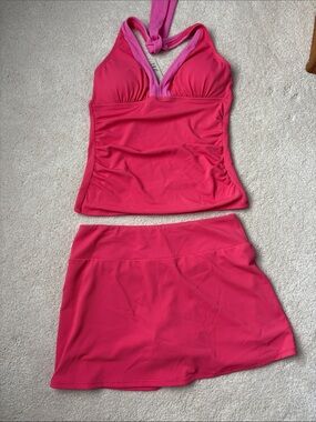 Tommy Bahama Island Cays Coral Coast Halter Tankini with Skort